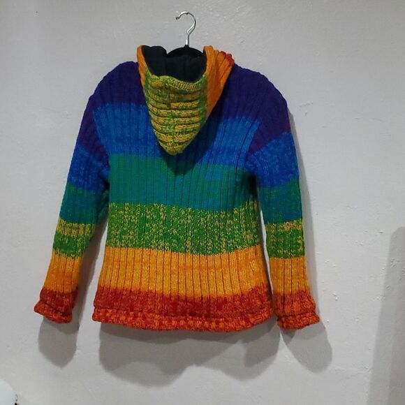 Kyber 100% Wool Rainbow Coat  - Picture 3 of 16